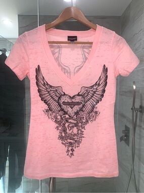 Harley-Davidson Las Vegas 2 Sided Harley Wings V-Neck T-shirt, Size M.